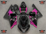 Black and Pink Fairing Kit for a 2004 & 2005 Suzuki GSX-R750 motorcycle