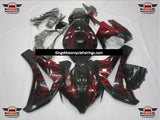 Black and Red Flame Fairing Kit for a 2008, 2009, 2010 & 2011 Honda CBR1000RR motorcycle