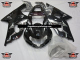 Black and Silver Fairing Kit for a 2000, 2001, 2002 & 2003 Suzuki GSX-R600 motorcycle