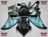 Black, Light Blue and Silver TBR Fairing Kit for a 2008, 2009, 2010 & 2011 Honda CBR1000RR motorcycle