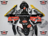 Black, Orange, White & Yellow HM Plant Fairing Kit for a 2003 and 2004 Honda CBR600RR motorcycle