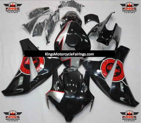 Honda CBR1000RR (2008-2011) Black, Red & Silver Continental Fairings