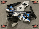 White, Black and Blue Paint Splatter Fairing Kit for a 2003 and 2004 Honda CBR600RR motorcycle