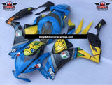 Blue Shark Teeth Fairing Kit for a 2012, 2013, 2014, 2015 & 2016 Honda CBR1000RR motorcycle