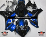 Blue, Black and Silver Fairing Kit for a 2008, 2009, 2010 & 2011 Honda CBR1000RR motorcycleBlack, Blue and Silver Fairing Kit for a 2008, 2009, 2010 & 2011 Honda CBR1000RR motorcycle