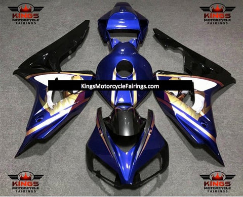 Honda CBR1000RR (2006-2007) Blue, Gold & Black Anime Fairings