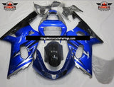 Blue, Silver and Black Fairing Kit for a 2000, 2001, 2002 & 2003 Suzuki GSX-R750 motorcycle