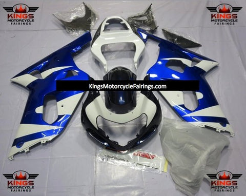 Suzuki GSXR600 (2000-2003) Blue, White & Dark Blue Fairings