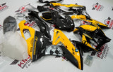 Dark Yellow and Faux Carbon Fiber Fairing Kit for a 2017 & 2018 BMW S1000RR motorcycle