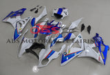 White, Blue and Red Fairing Kit for a 2009, 2010, 2011, 2012, 2013 & 2014 BMW S1000RR motorcycle