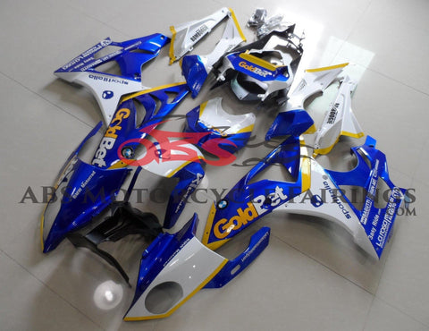 Blue, White and Yellow GoldBet Fairing Kit for a 2009, 2010, 2011, 2012, 2013 & 2014 BMW S1000RR motorcycle