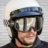 Beasley Motorcycle Helmet HD Goggles Black, White Checkered at KingsMotorcycleFairings.com