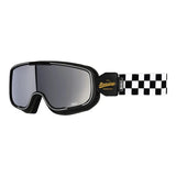 Beasley Motorcycle Helmet HD Goggles Black, White Checkered from KingsMotorcycleFairings.com