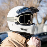 Beasley Motorcycle Helmet HD Goggles in White Cream at KingsMotorcycleFairings.com