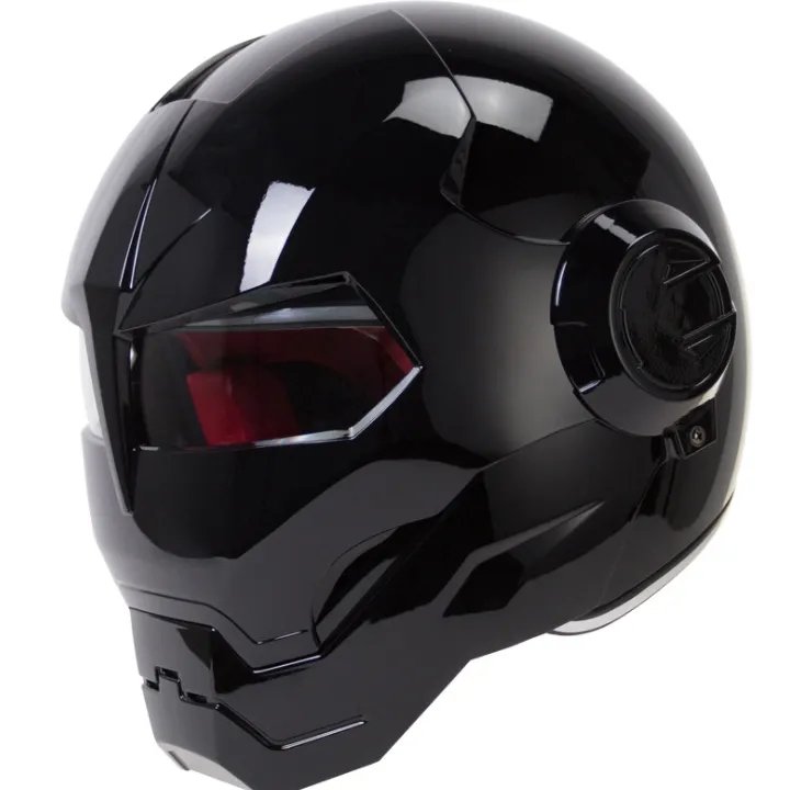 Black Iron Man Motorcycle Helmet Black Iron Man Motorcycle Helmet