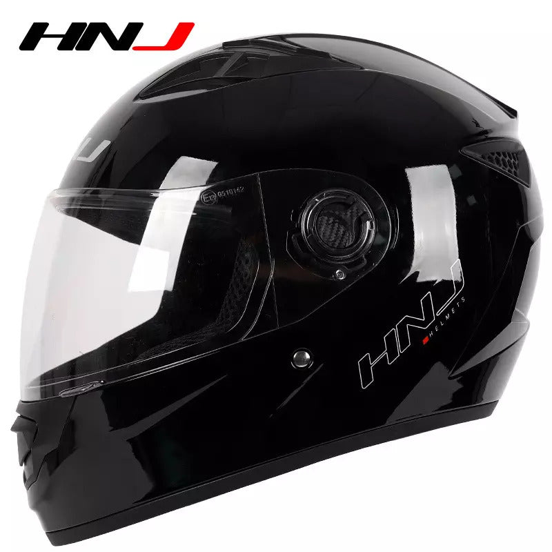 clear motorcycle helmet Gloss Black Full-Face Motorcycle Helmet