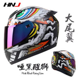 The Black Lion Dog HNJ Full-Face Motorcycle Helmet is brought to you by Kings Motorcycle Fairings