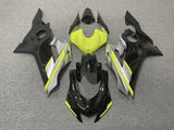 Black, Neon Yellow and Silver Fairing Kit for a 2017, 2018, 2019 & 2020 Yamaha YZF-R6 motorcycle
