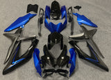 Black, Blue and Gray Fairing Kit for a 2008, 2009 & 2010 Suzuki GSX-R750 motorcycle