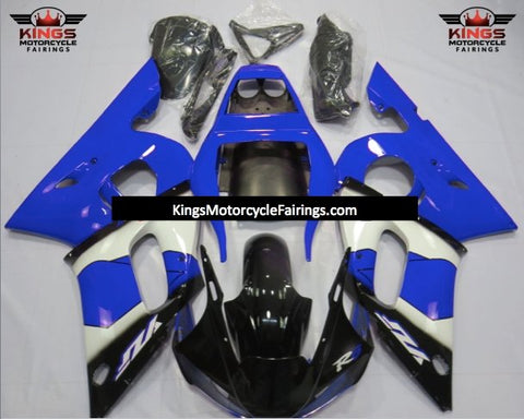 Yamaha YZF-R6 (1998-2002) Black, Blue & White Fairings