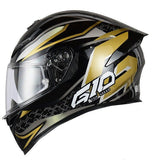 Black, Gold & Silver G10 Ryzen Motorcycle Helmet at KingsMotorcycleFairings.com