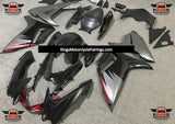 Suzuki GSXR750 (2011-2023) Black, Matte Gray, Dark Red & Silver Fairings