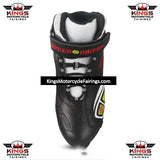 Black, Red, White & Yellow Riding Tribe Motorcycle Short Boot is brought to you by KingsMotorcycleFairings.com