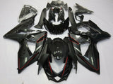 Black, Silver and Red Fairing Kit for a 2009, 2010, 2011, 2012, 2013, 2014, 2015 & 2016 Suzuki GSX-R1000 motorcycle