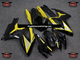 Black, Silver and Yellow Fairing Kit for a 2006 & 2007 Suzuki GSX-R600 motorcycle