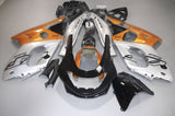 Black, White and Orange Fairing Kit for a 1998, 1999, 2000, 2001, 2002, 2003, 2004, 2005, 2006 & 2007 Yamaha YZF600R motorcycle