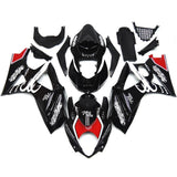 Black, White and Red Fairing Kit for a 2007 & 2008 Suzuki GSX-R1000 motorcycle