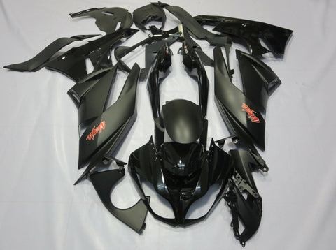 Fairing kit for a Kawasaki Ninja ZX6R 636 (2007-2008) Matte Black, Black & Red