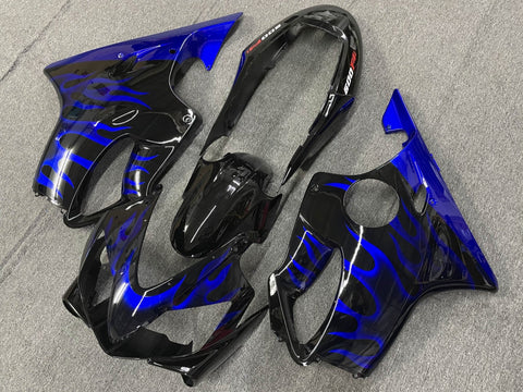 Honda CBR600F4i (2004-2007) Black & Blue Flame Fairings