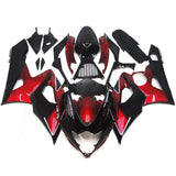 Black and Candy Red Fairing Kit for a 2005 & 2006 Suzuki GSX-R1000 motorcycle
