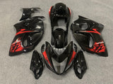 Black and Red Fairing Kit for a 2008, 2009, 2010, 2011, 2012, 2013, 2014, 2015, 2016, 2017, 2018 & 2019 Suzuki GSX-R1300 Hayabusa motorcycle