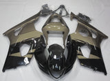 Black and Taupe Brown Fairing Kit for a 2003 & 2004 Suzuki GSX-R1000 motorcycle