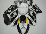 Black and White Medina Fairing Kit for a 2007 & 2008 Suzuki GSX-R1000 motorcycle