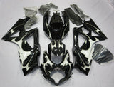 Black and White Tribal Fairing Kit for a 2008, 2009 & 2010 Suzuki GSX-R750 motorcycle