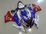 Blue, White and Red Fairing Kit for a 2015 and 2016 BMW S1000RR motorcycle