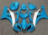 Light Blue and White Fairing Kit for a 2006 & 2007 Yamaha YZF-R6 motorcycle