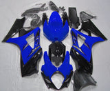 Blue, Black and Silver Fairing Kit for a 2007 & 2008 Suzuki GSX-R1000 motorcycle