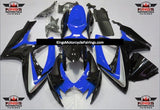 Blue, Black and Silver Fairing Kit for a 2006 & 2007 Suzuki GSX-R600 motorcycle