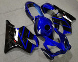 Blue, Black and White Fairing Kit for a 2004, 2005, 2006, 2007 Honda CBR600F4i motorcycle