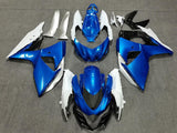 Blue, Silver and White Fairing Kit for a 2009, 2010, 2011, 2012, 2013, 2014, 2015 & 2016 Suzuki GSX-R1000 motorcycle