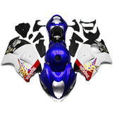 Blue, White, Red, Black and Gold Fairing Kit for a 1999, 2000, 2001, 2002, 2003, 2004, 2005, 2006, & 2007 Suzuki GSX-R1300 Hayabusa motorcycle