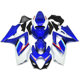 Blue, White, Red and Black Fairing Kit for a 2007 & 2008 Suzuki GSX-R1000 motorcycle