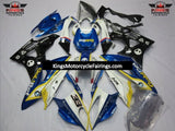Blue, Yellow, White and Black Fairing Kit for a 2009, 2010, 2011, 2012, 2013 and 2014 BMW S1000RR motorcycle