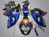 Blue, White and Red Voltcom 22 Fairing Kit for a 2009, 2010, 2011, 2012, 2013, 2014, 2015 & 2016 Suzuki GSX-R1000 motorcycle
