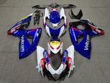 Blue, White and Red Voltcom Fairing Kit for a 2009, 2010, 2011, 2012, 2013, 2014, 2015 & 2016 Suzuki GSX-R1000 motorcycle