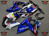 Blue, White and Red Voltcom Fairing Kit for a 2009, 2010, 2011, 2012, 2013, 2014, 2015 & 2016 Suzuki GSX-R1000 motorcycle